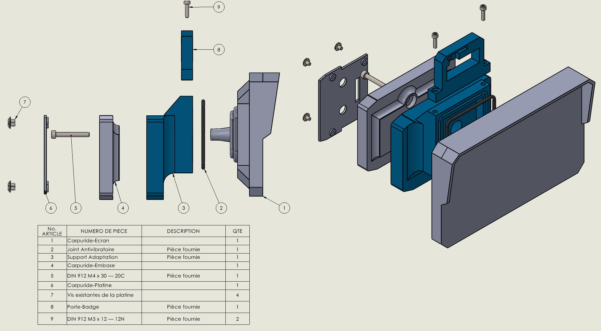 Schéma d'assemblage